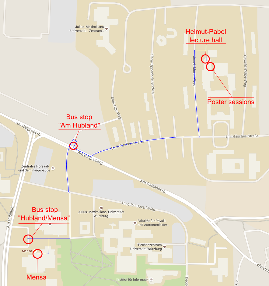 Directions on the Hubland campus